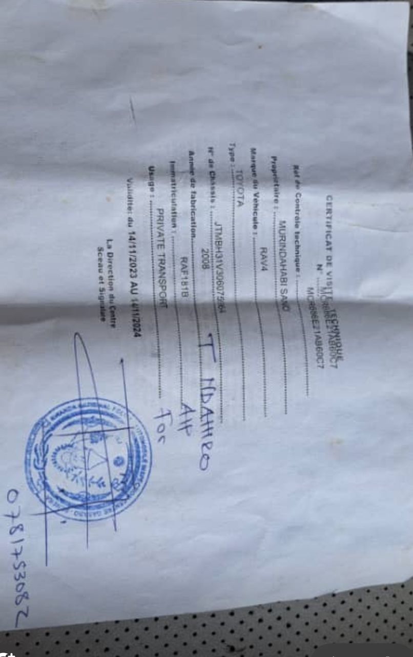  Moto Vehicle Inspection Certificates